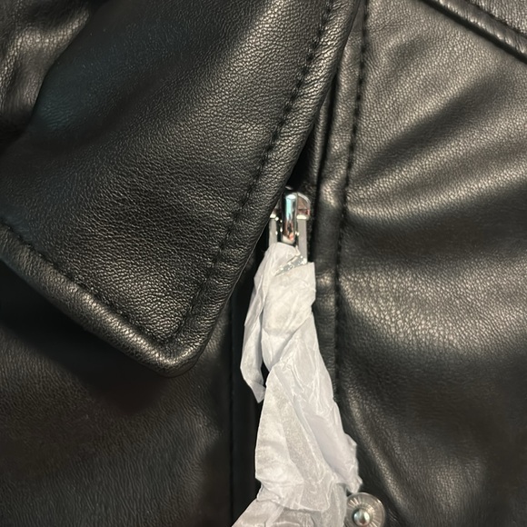 NWT Vero Moda Bella Annabel Coated Biker Jacket - Picture 11 of 14